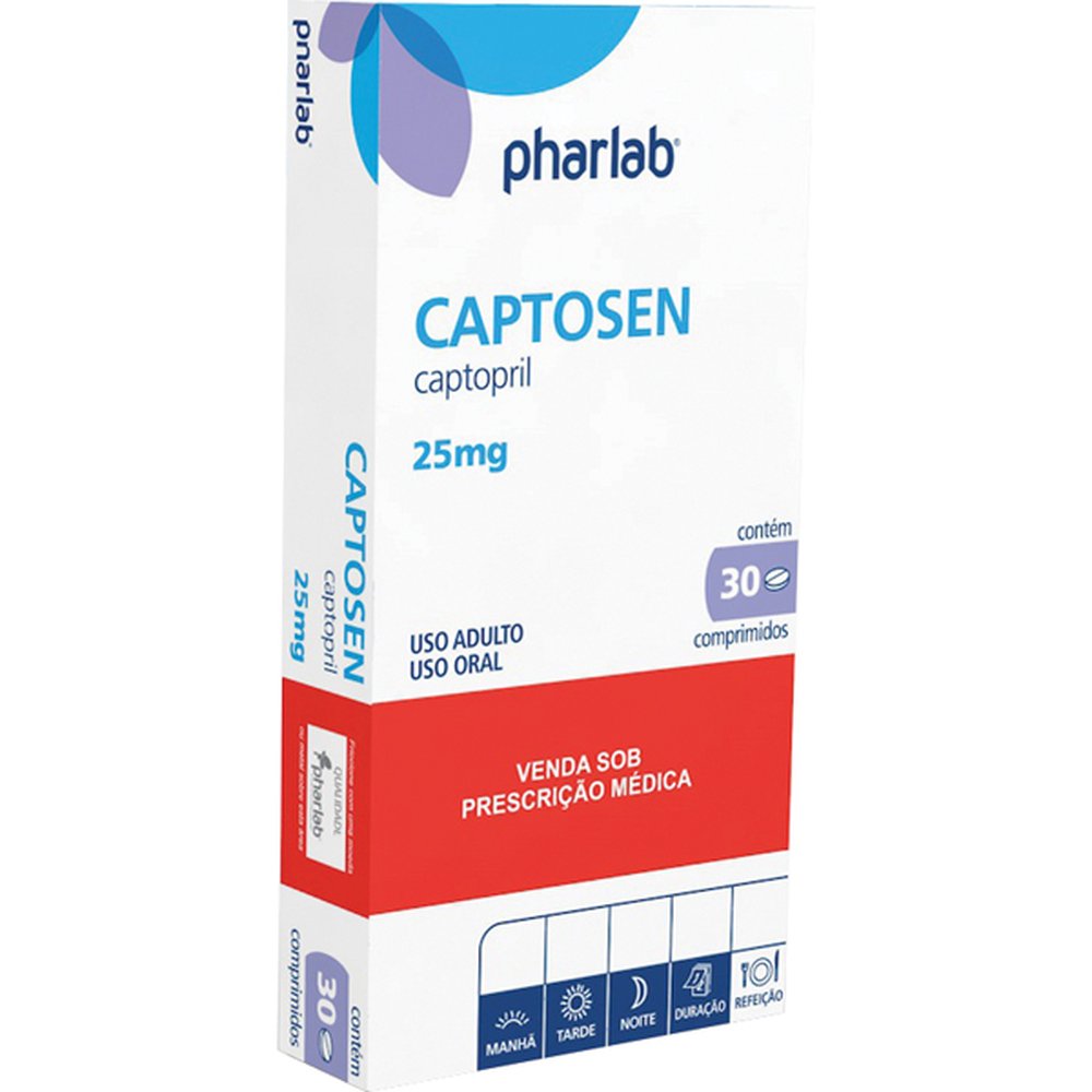 Captosen 25Mg Caixa 30 Comprimido - PHARLAB