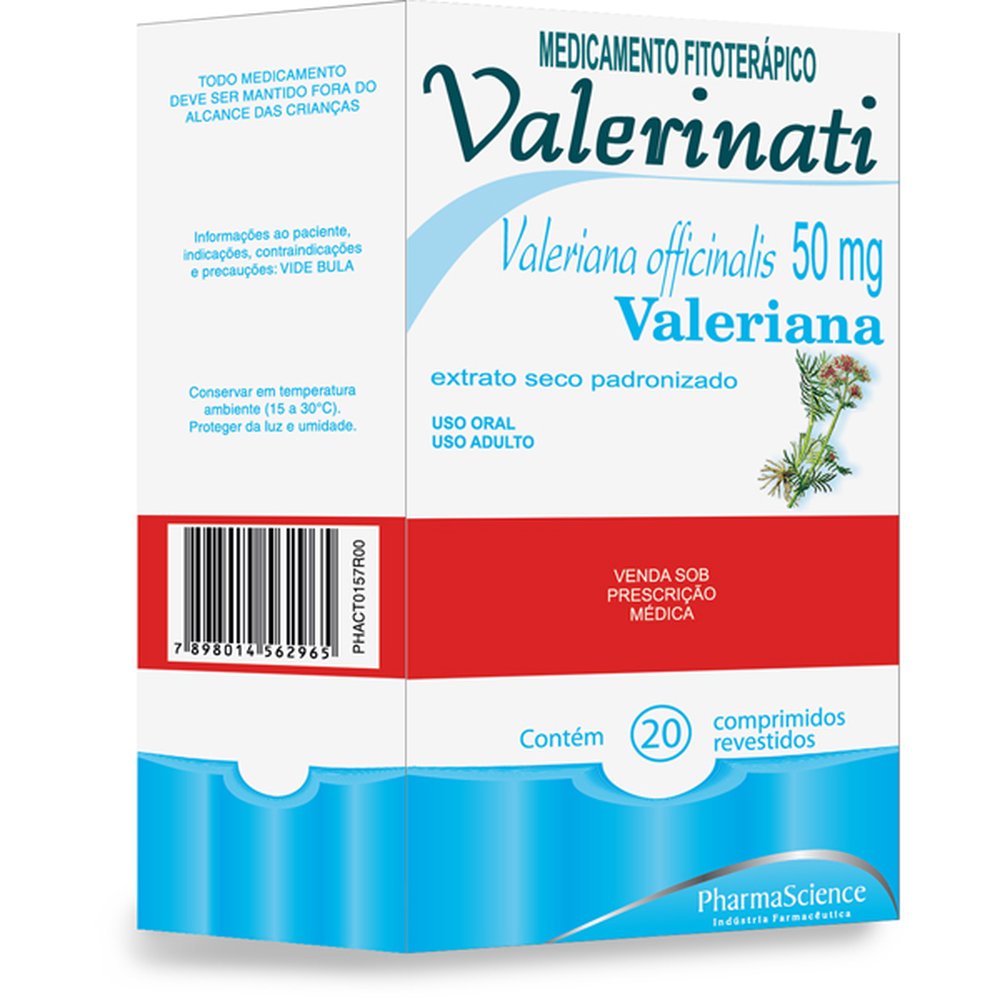 Valerinati 50Mg Caixa 20 Comprimido - PHARMASCIENCE