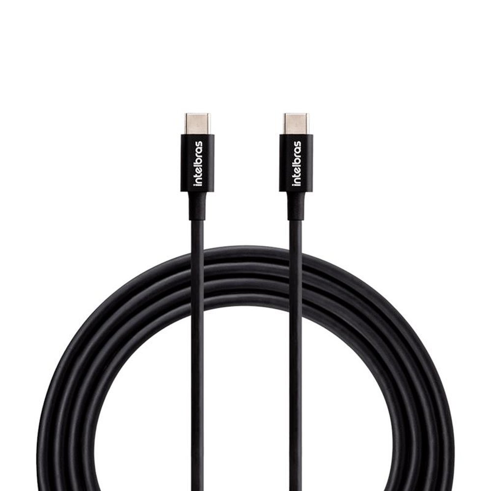 Cabo USB-C + USB-C 1,2m Intelbras PVC Preto