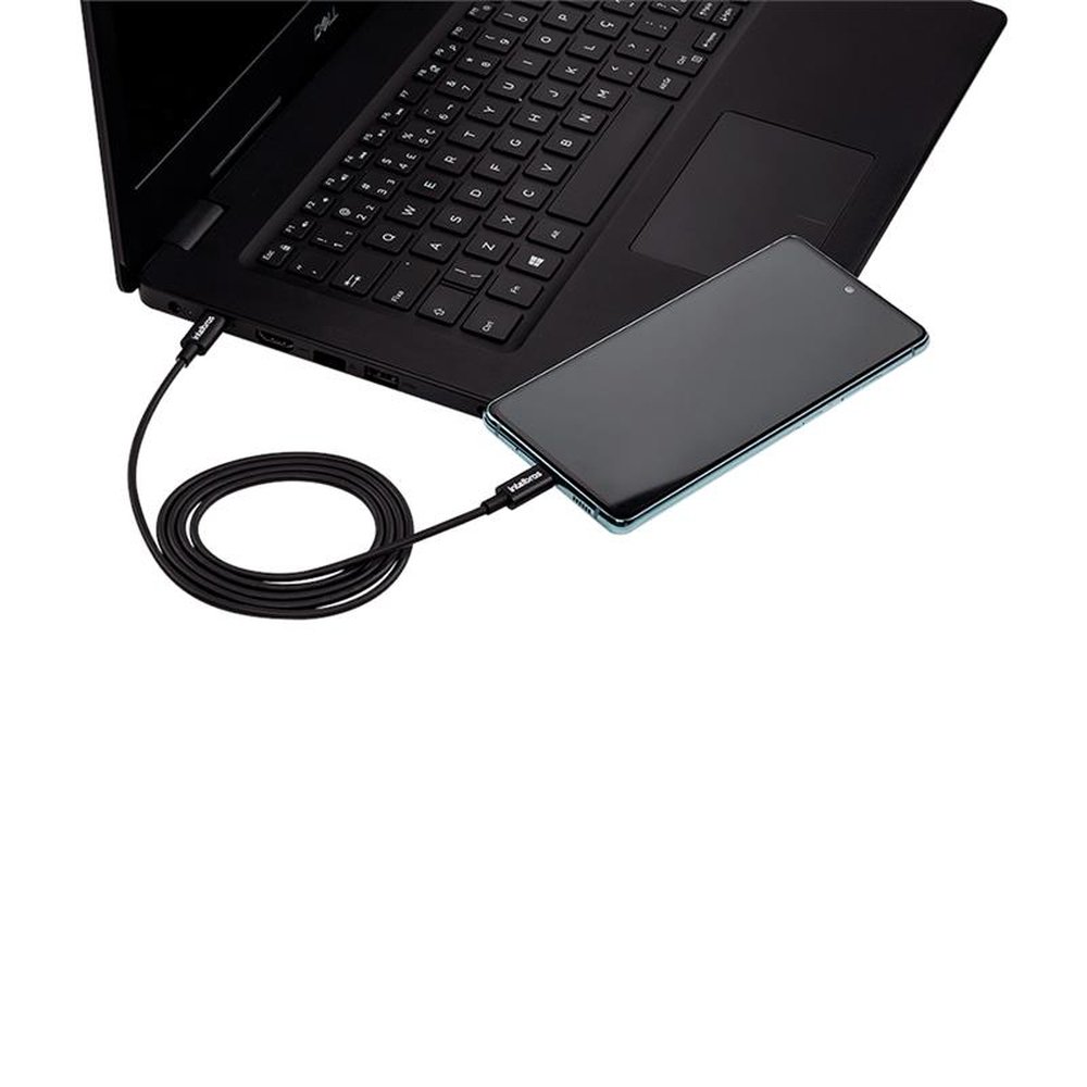 Cabo USB-C + USB-C 1,2m Intelbras PVC Preto