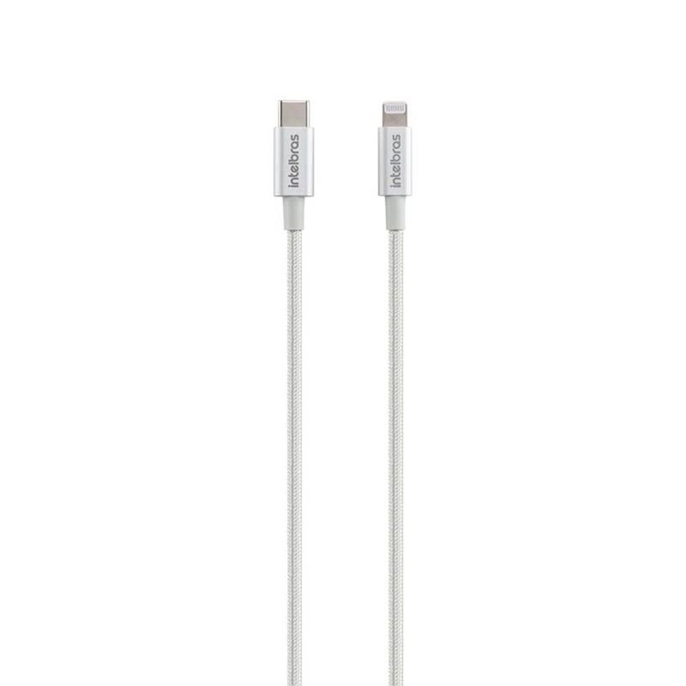 Cabo USB-C + Lightning 1,5m Intelbras Nylon Branco