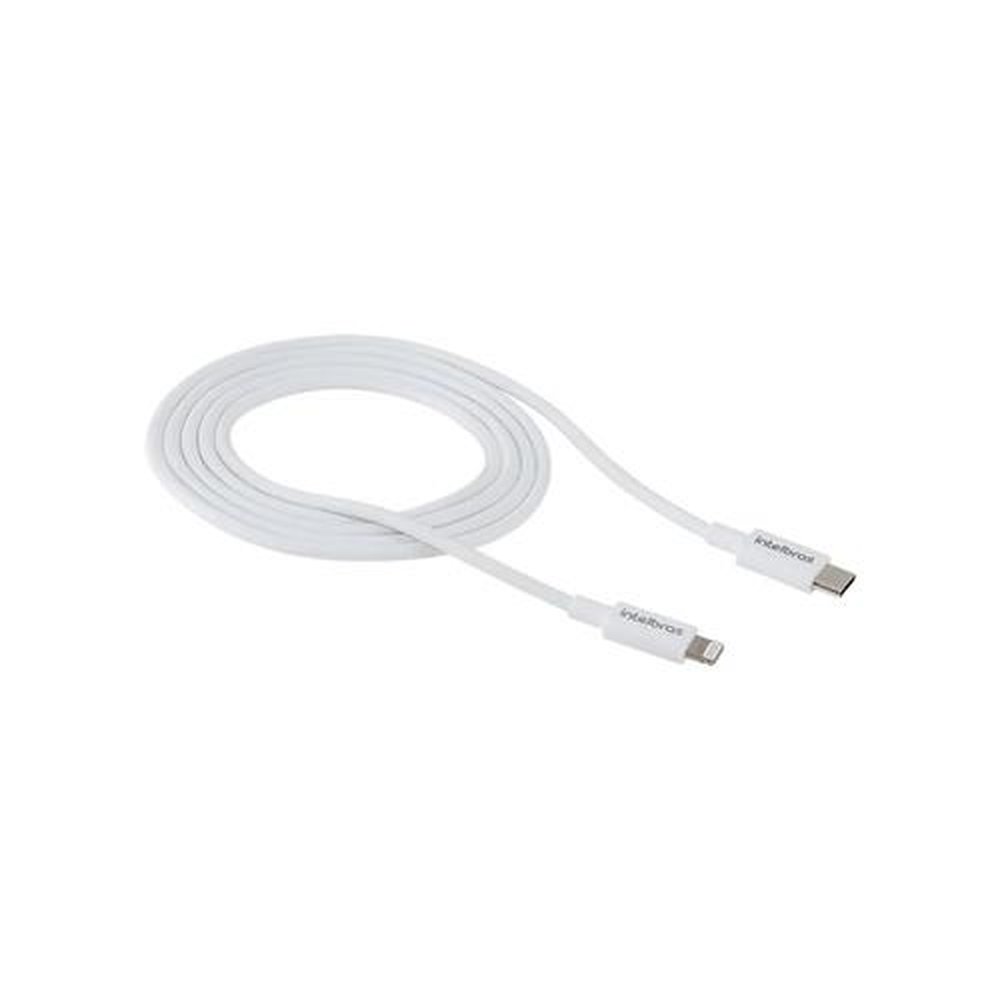 Cabo USB-C + Lightning 1,2m Intelbras PVC Branco