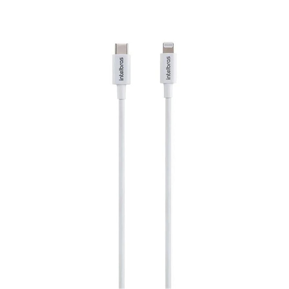 Cabo USB-C + Lightning 1,2m Intelbras PVC Branco