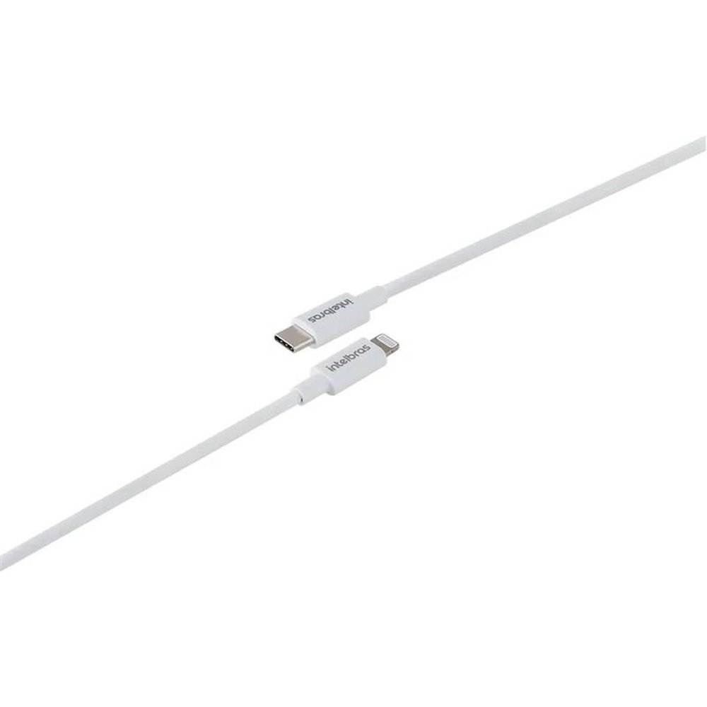 Cabo USB-C + Lightning 1,2m Intelbras PVC Branco