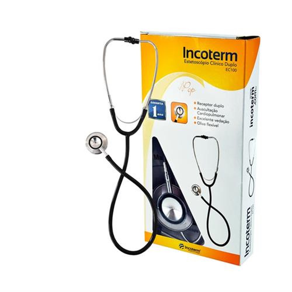 Estetoscopio Clinico Preto - INCOTERM