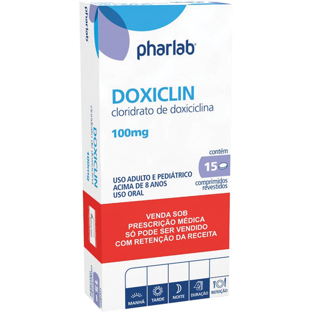 Doxiclin 100Mg Com 15 Comprimido Revestido - PHARLAB