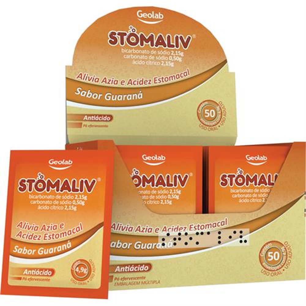 Stomaliv 5 Gramas Sabor Guarana Com 50 Sache - GEOLAB