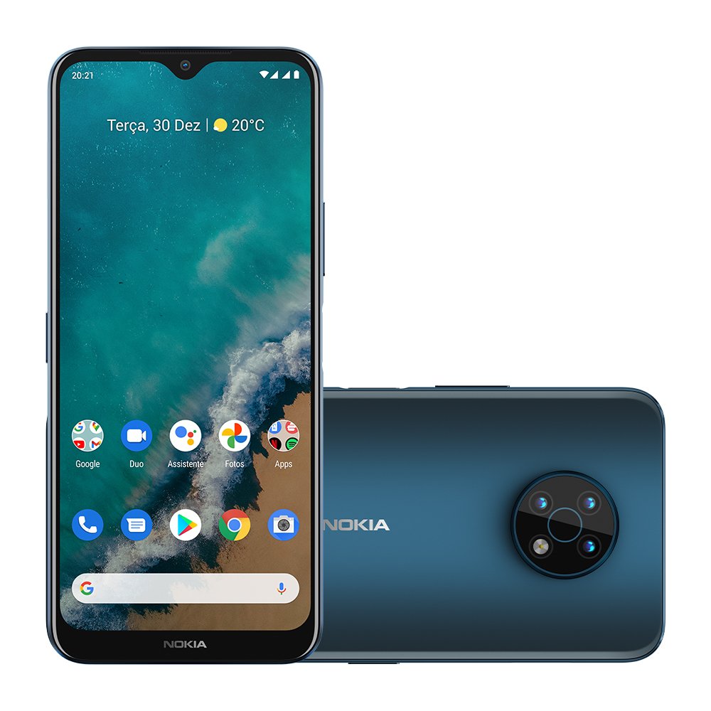 Celular Smartphone Nokia G50 5G 128GB 4GB RAM Tela 6,82 Pol. Câmera Tripla com IA Lentes Ultra-Wide Azul - NK046