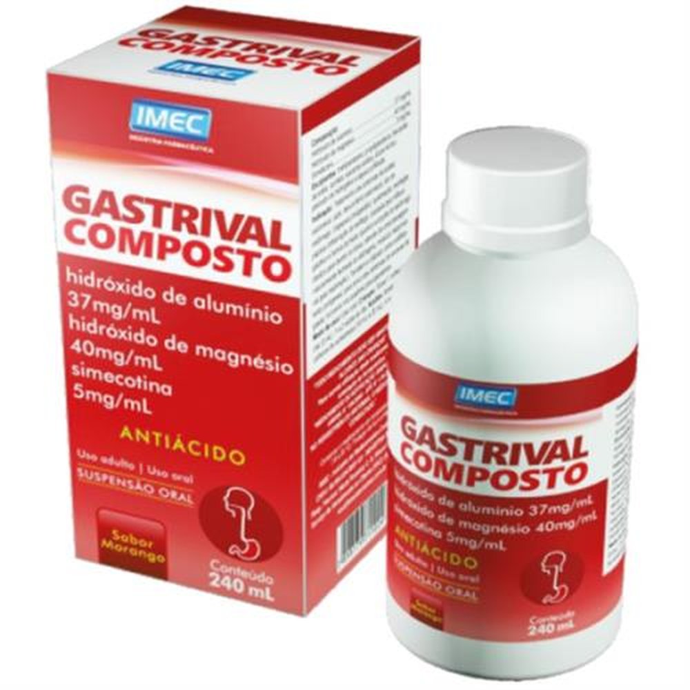 Gastrival Composto 240Ml Sabor Morango - IMEC