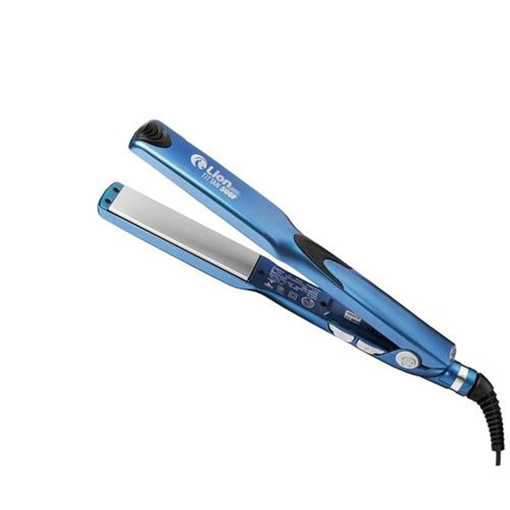 Chapinha/Prancha de Cabelo LION Cromo Tittan 500F - Azul Fosco - bivolt