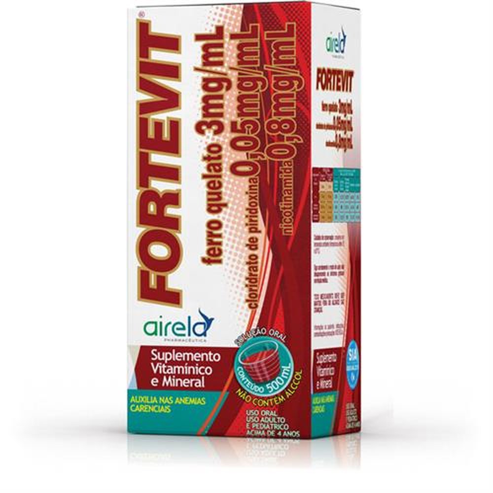 Fortevit 3-0,05-0,8Mg-Ml Solução Oral Frasco 500Ml - AIRELA
