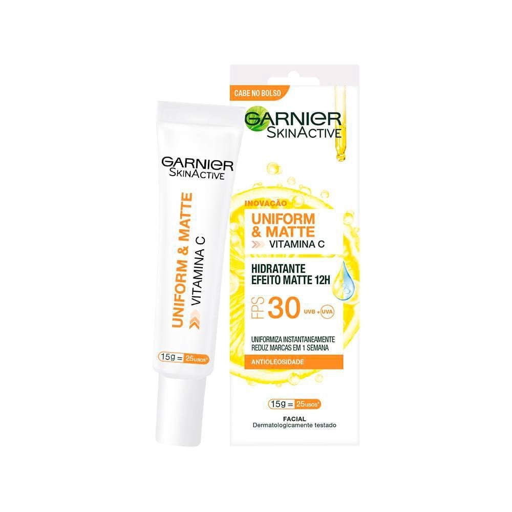 Hidratante Facial Garnier com Vitamina C Efeito Matte FPS30 15g