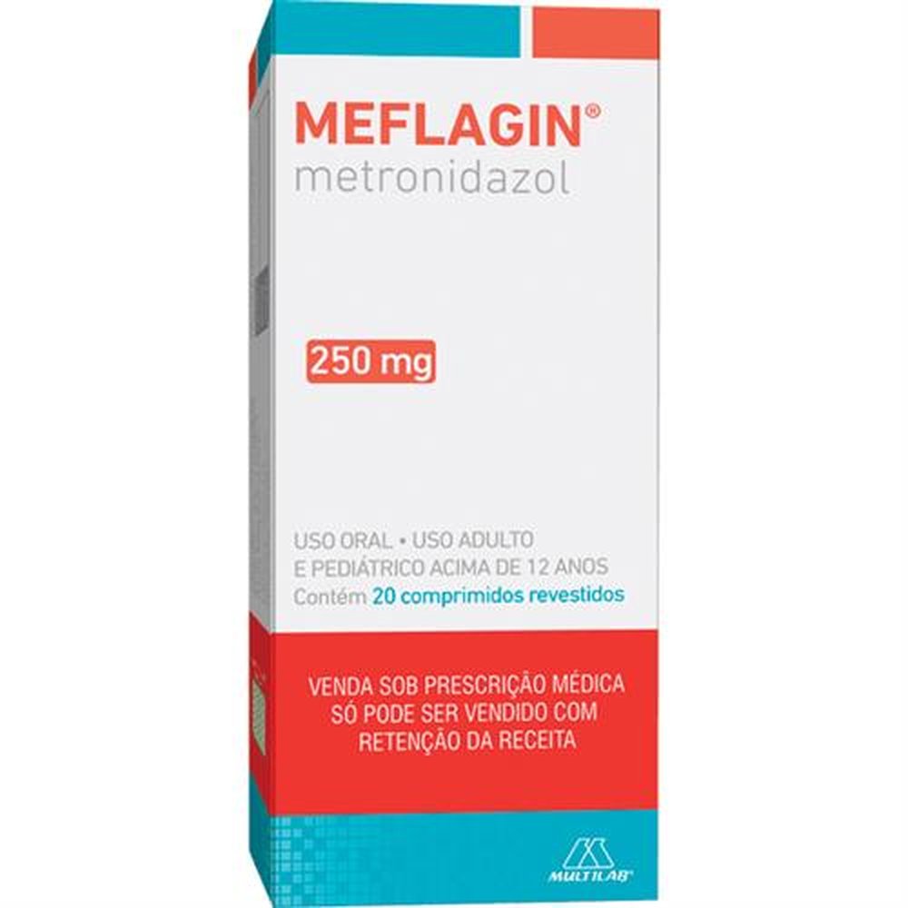 Meflagin -Metronidazol- 250Mg Com 20 Comprimido - Multilab