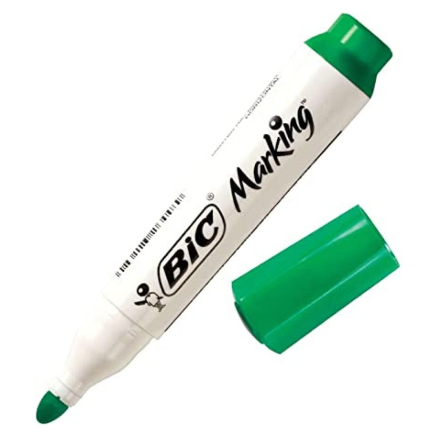 Pincel Marcador Bic Marking Ponta Redonda Verde 12 Unidades