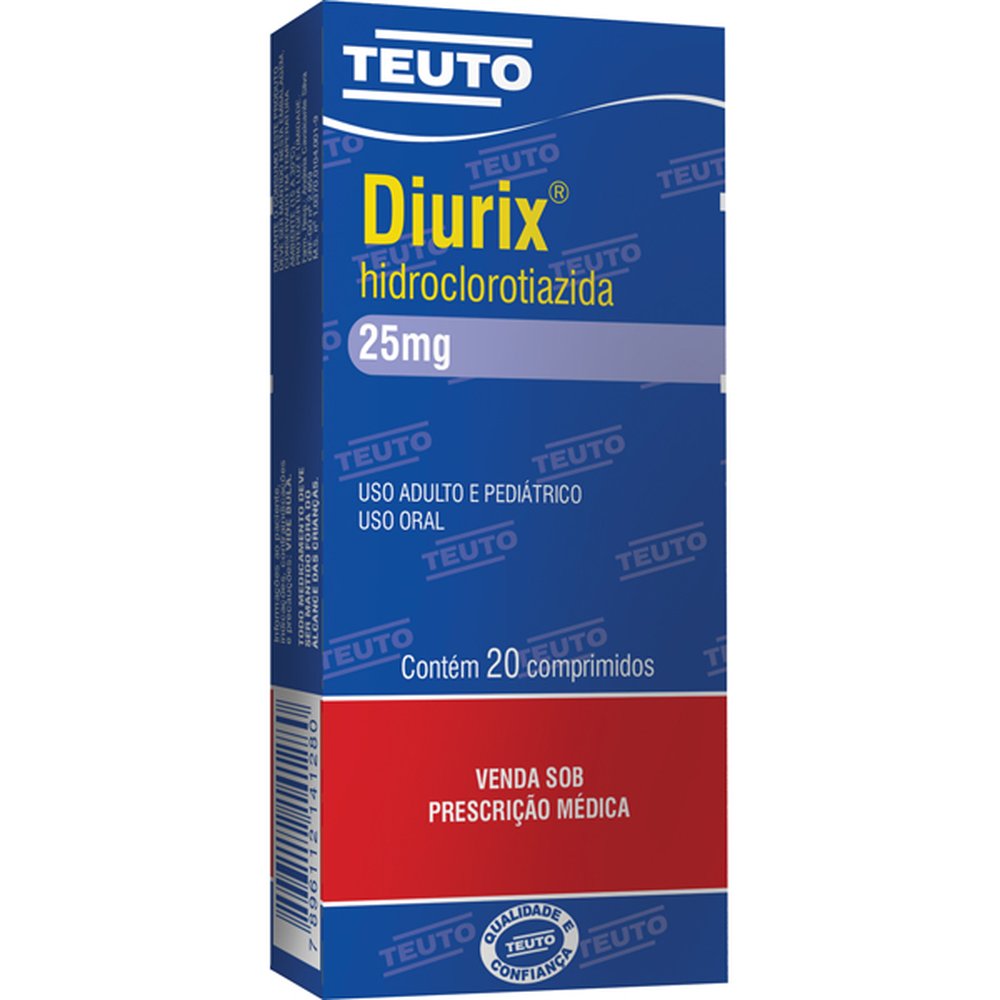 Diurix 25Mg Caixa 20 Comprimido - TEUTO