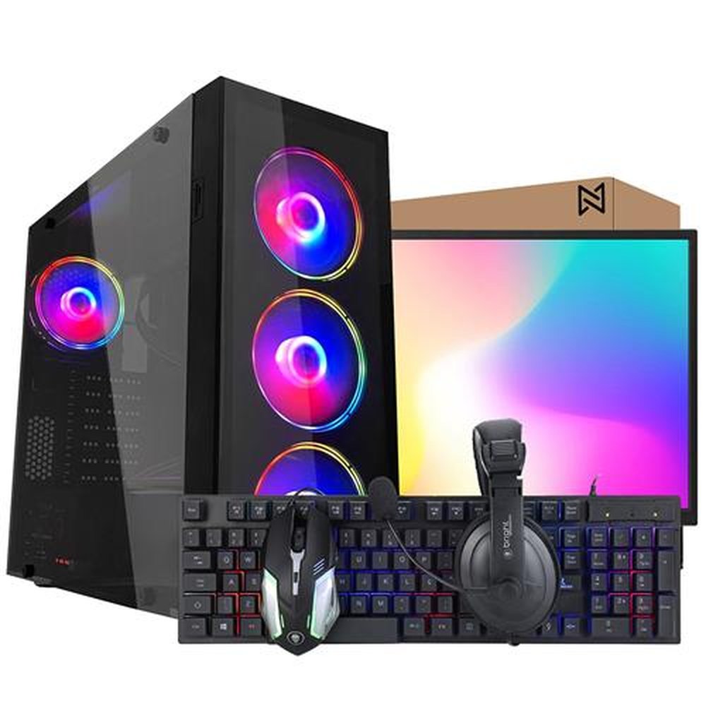 PC Gamer Completo Ark Monitor 27" + Intel Core i7 3770 8GB GT 730 4GB SSD 240GB Linux Combo Gamer Headset + Teclado + Mouse Gamer
