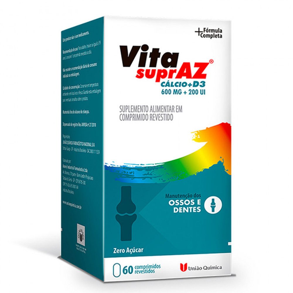 Vita Supraz Calcio-D3 Com 60 Comprimido - UNIAO QUIMICA