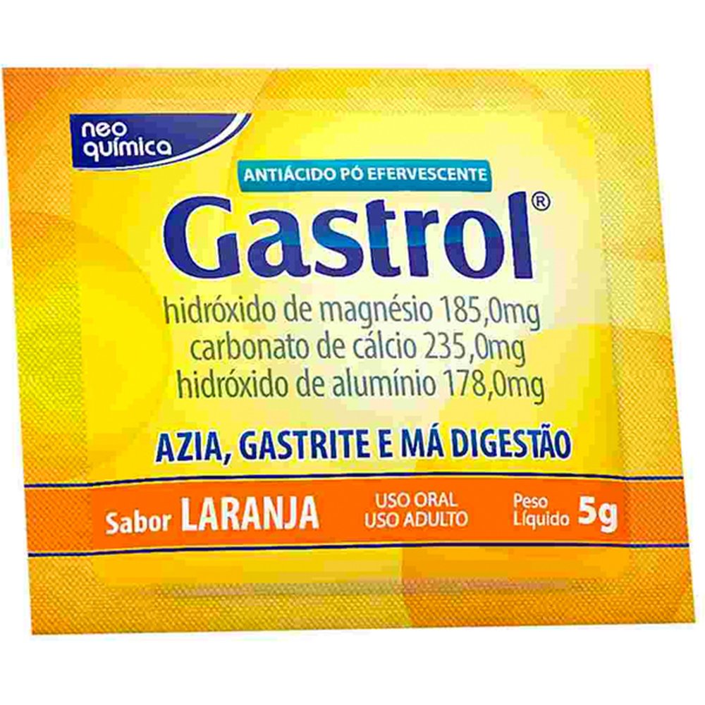 Gastrol Caixa 50 Envelope Efervecente X 5 Gramas Laranja - NEO QUIMICA