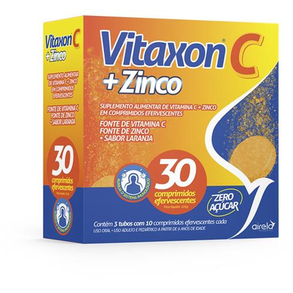 Vitaxon C - Zinco Com 30 Comprimido Efervecente - AIRELA