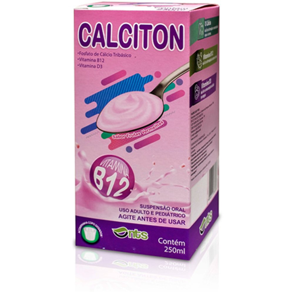 Calciton B12 250 Ml Sabor Frutas Vermelhas - NATUBRAS