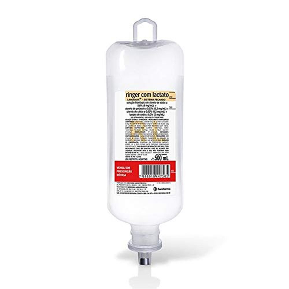 Ringer Com Lactato 500 Ml Sistema Fechado - EUROFARMA