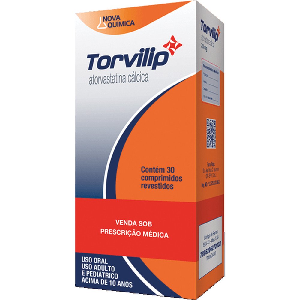 Torvilip 40Mg Com 30 Comprimido Revestido - NOVA QUIMICA