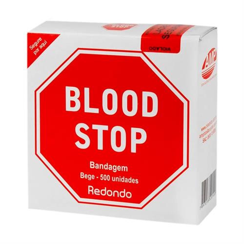 Blood Stop Bandagem Redondo Bege Com 500 Unidades - AMP