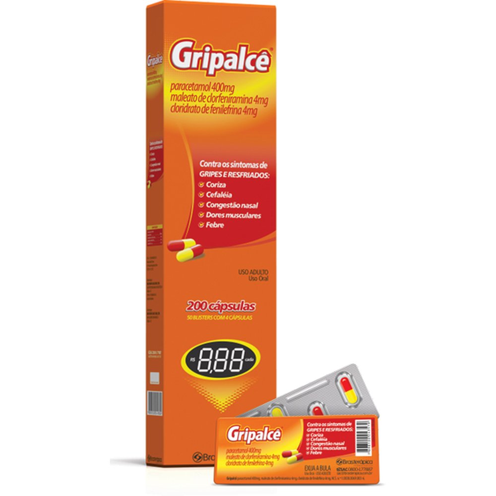 Gripalce Com 200 Comprimido -50X4- - BRASTERAPICA