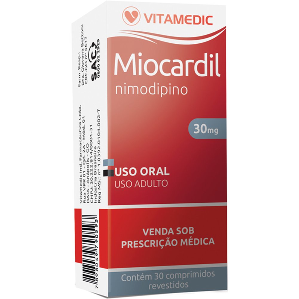 Miocardil 30Mg Com 30 Comprimido Revestido - VITAMEDIC