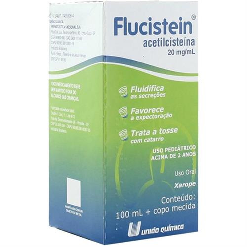 Flucistein 20Mg-Ml Xarope Frasco 100Ml - UNIAO QUIMICA