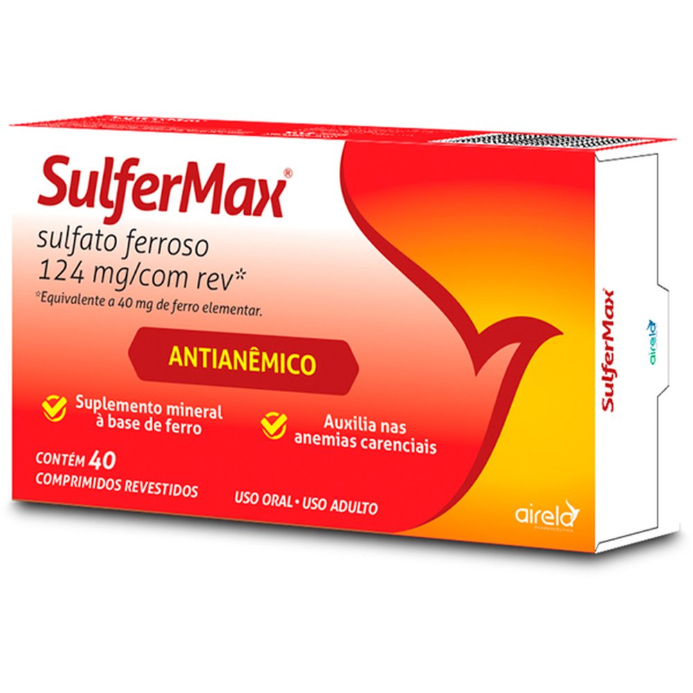 Sulfermax 40Mg Com 40 Comprimido - AIRELA