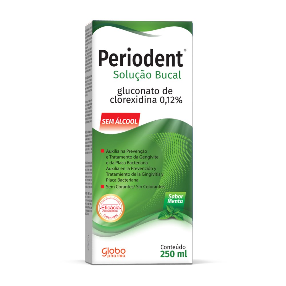 Periodent Soluçao Bucal 250 Ml Sem Alcool - Globo | Martins Atacado