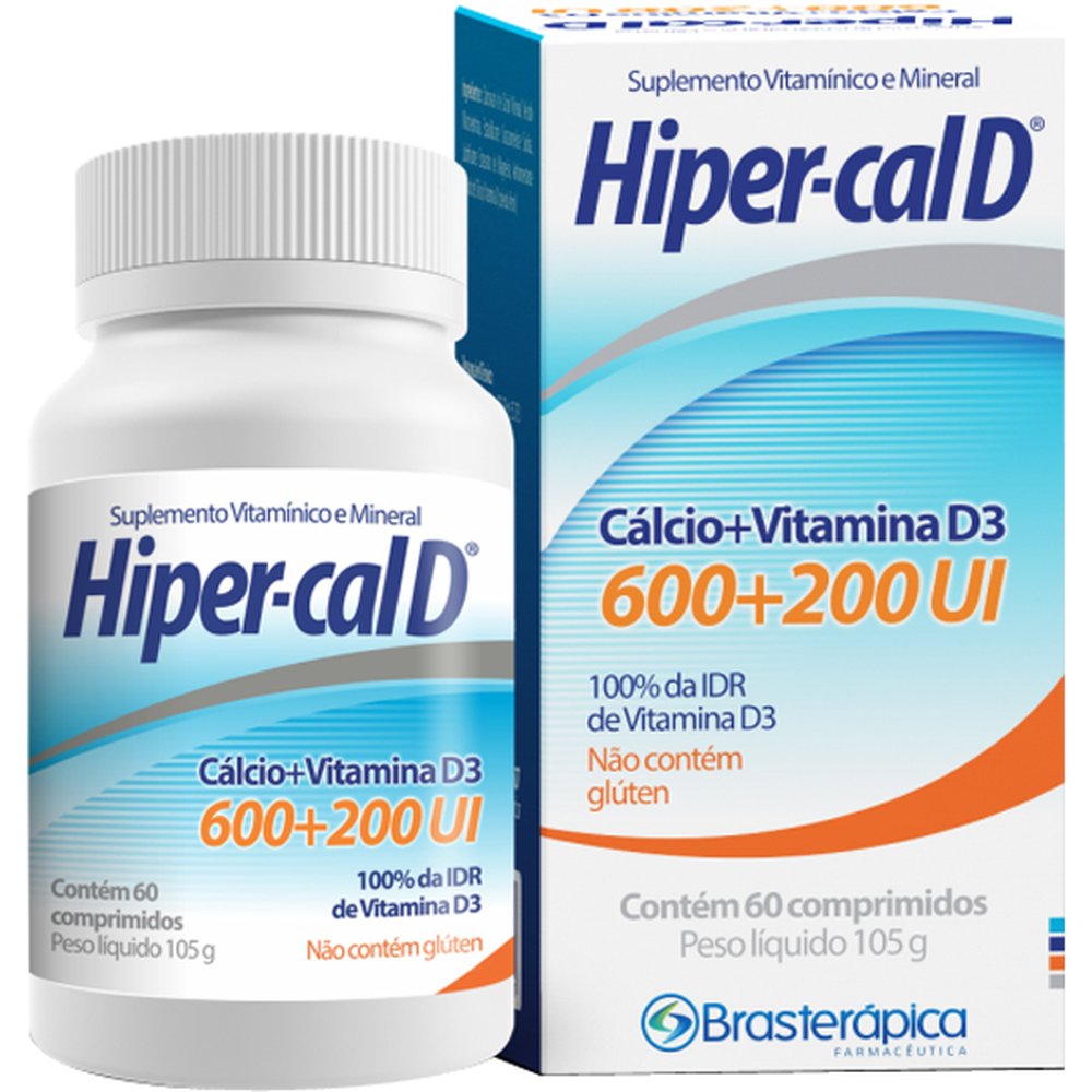 Hipercal D3 600Mg Caixa 60 Comprimido - BRASTERAPICA