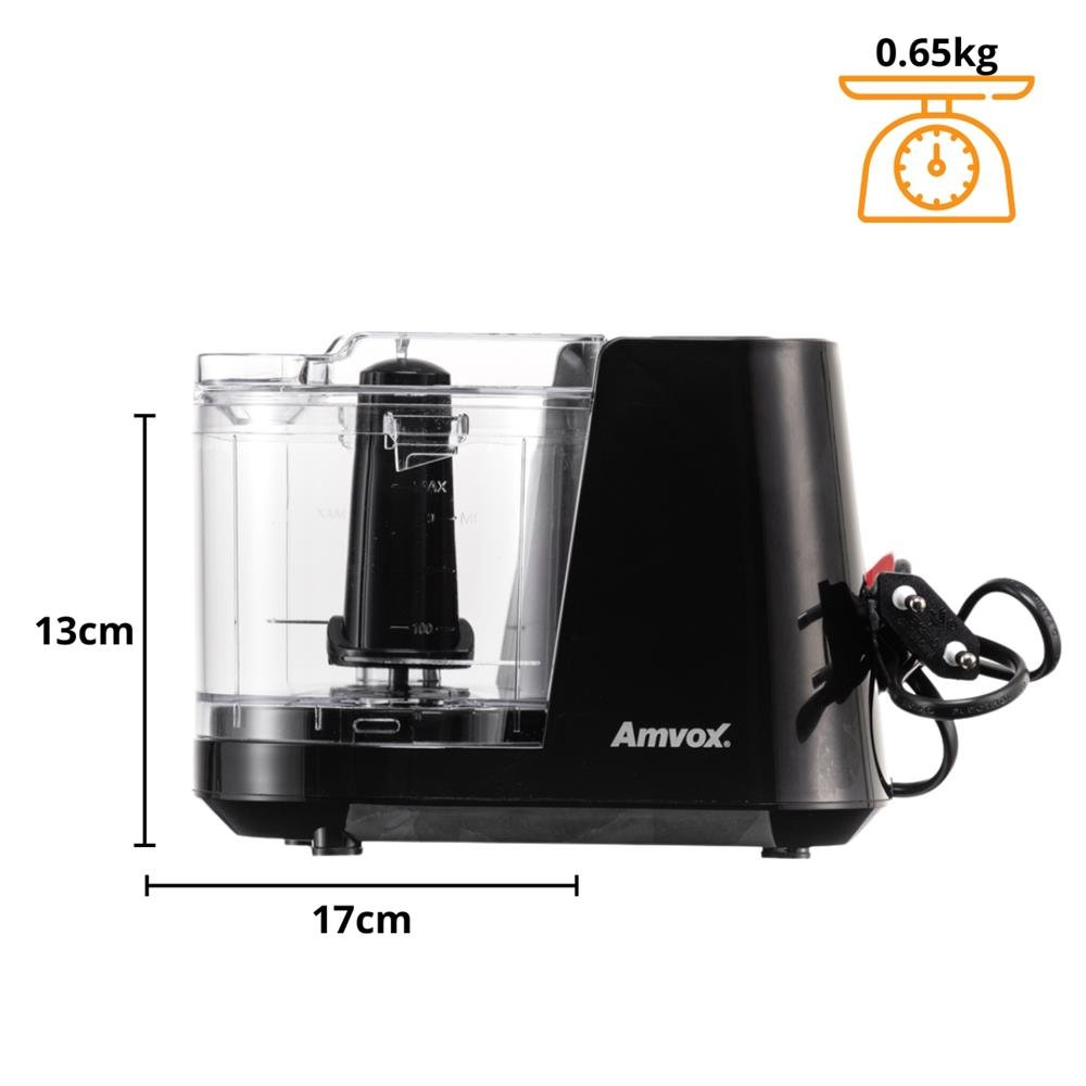 Mini Processador Amvox 1000W APR 1001 BLACK 220V