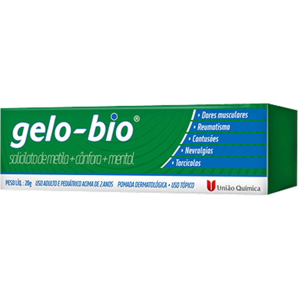 Gelo-Bio 0,044Ml-G Pomada Dermatologico Bisnaga X 20 Gramas - UNIAO QUIMICA