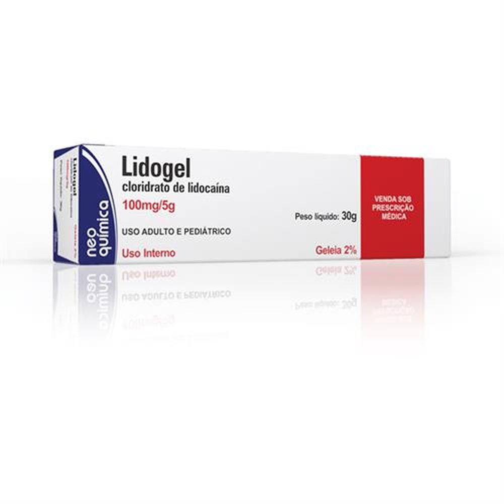 Lidogel 2% Gel Bisnaga 30 Gramas Com Aplicadores Uret