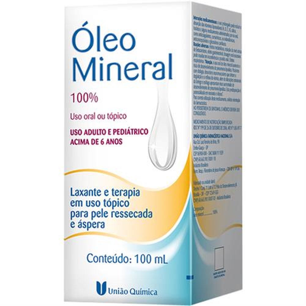 Oleo Mineral 100&#37; Solução Frasco 100Ml - UNIAO QUIMICA