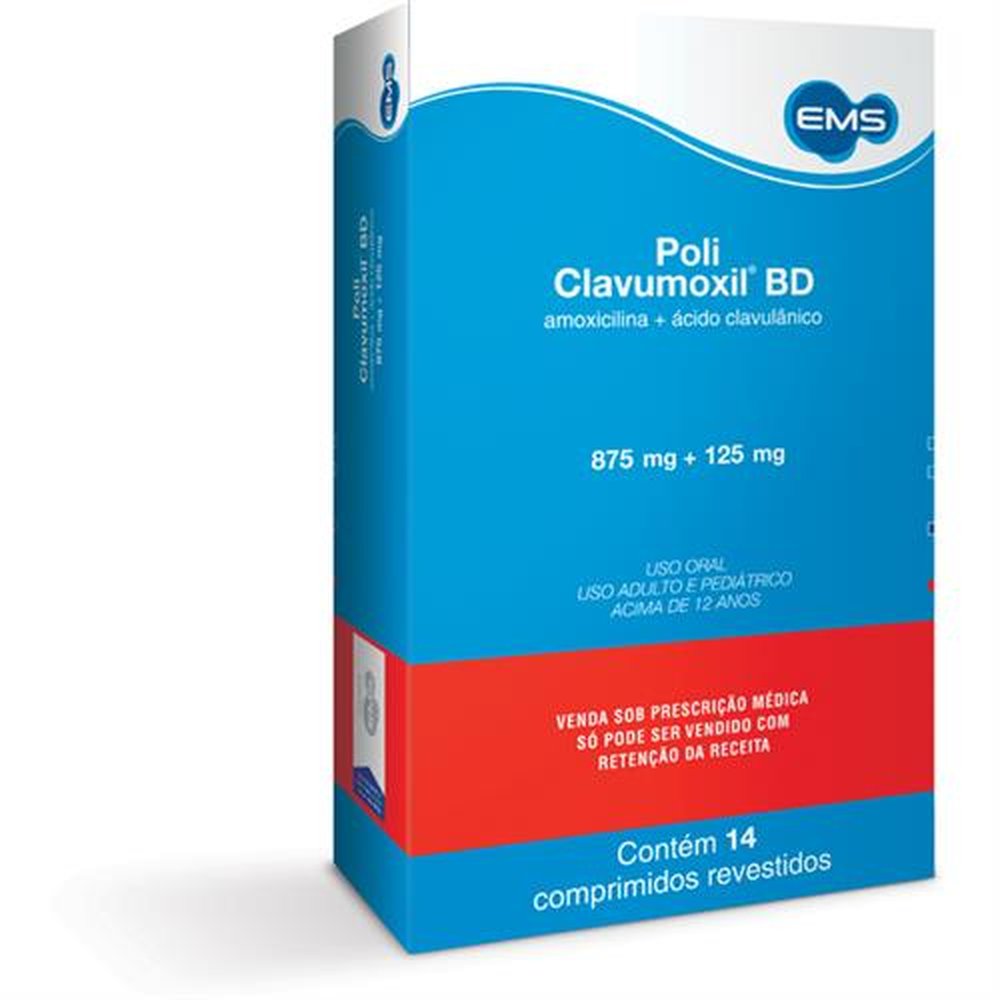 Policlavumoxil Bd 875-125Mg Com 14 Comprimido - EMS