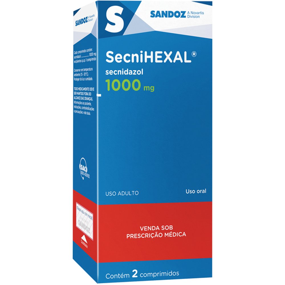 Secnihexal 1000 Mg Caixa 2 Comprimido - SANDOZ
