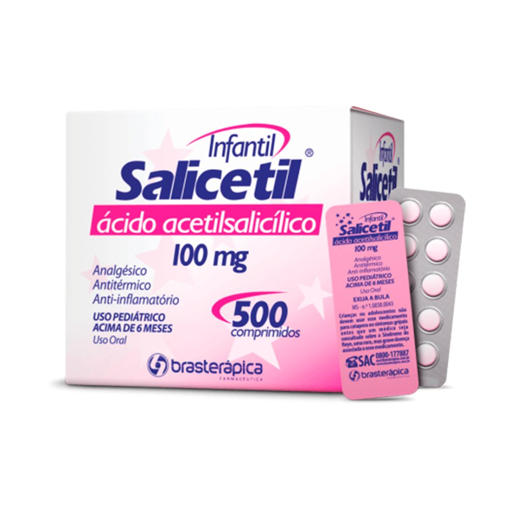 Salicetil 100Mg Com 500 Comprimido - BRASTERAPICA | Martins Atacado