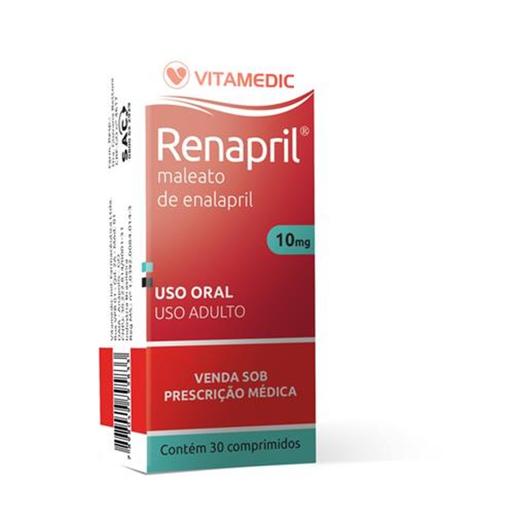 Renapril 10Mg Caixa 30 Comprimido - VITAMEDIC