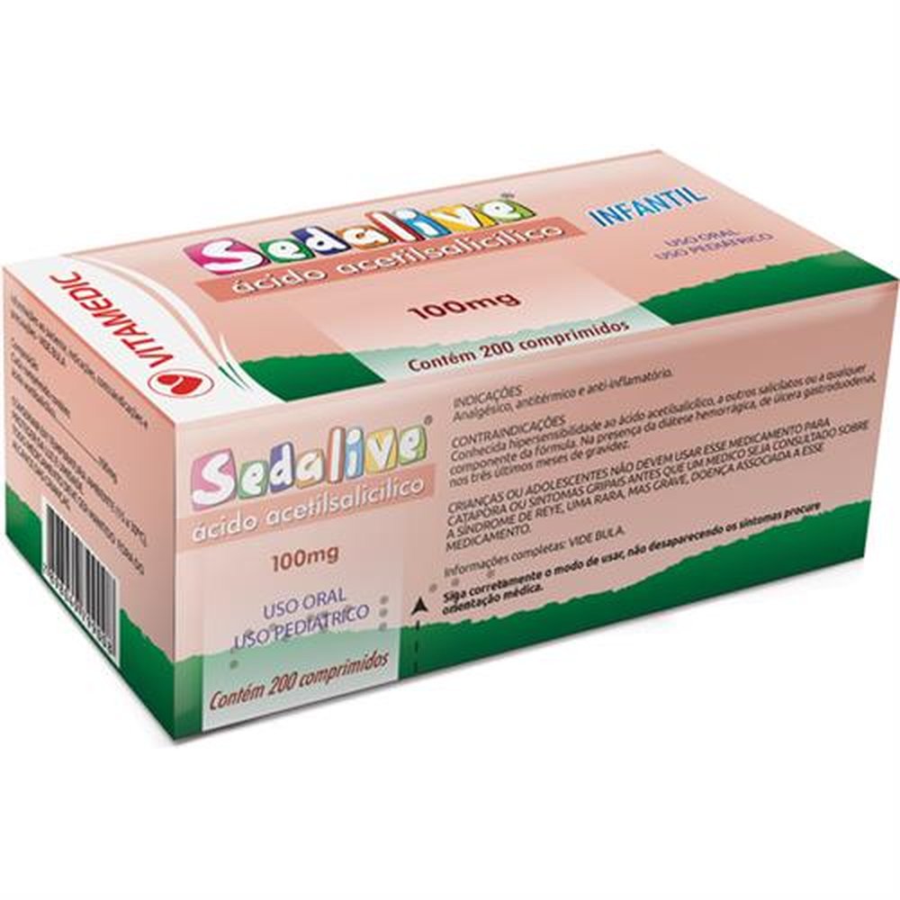 Sedalive 100Mg Caixa 20 Envelope X 10 Comprimido Infantil - VITAMEDIC