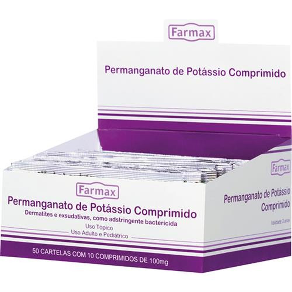 Permanganato De Potassio 50X10 Comprimidos - FARMAX