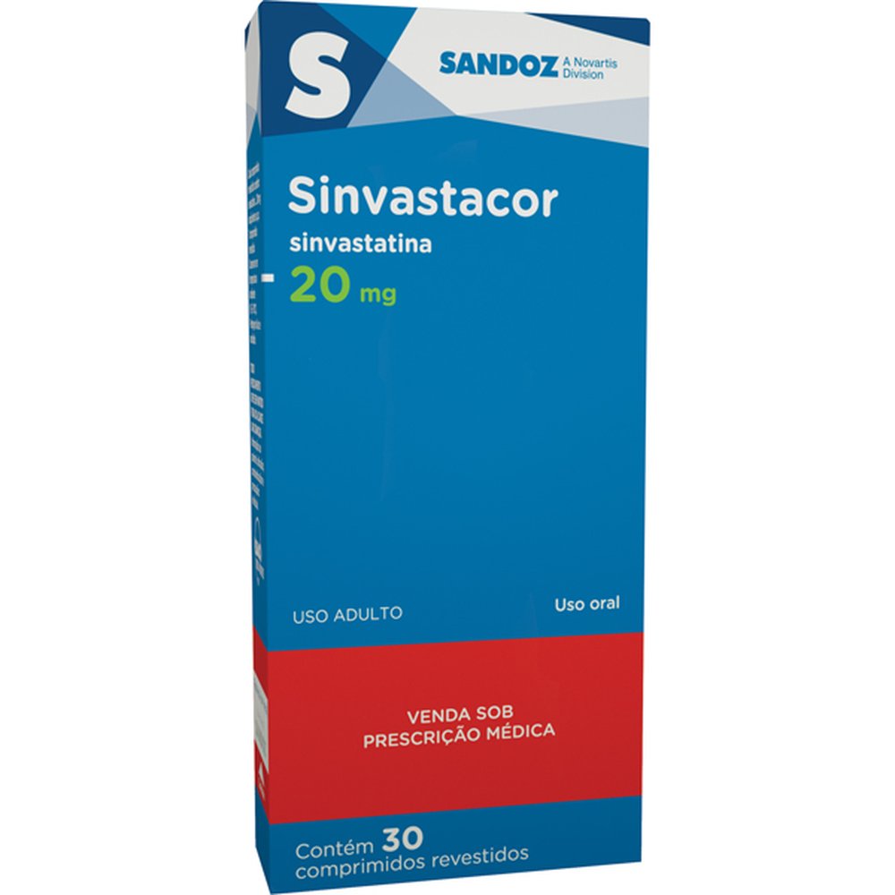 SinvastaCor 20Mg Caixa 30 Comprimido - SANDOZ