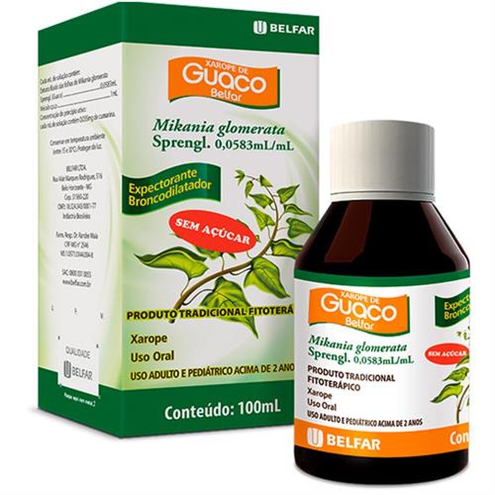 Xarope De Guaco Sem Acucar 100Ml - BELFAR