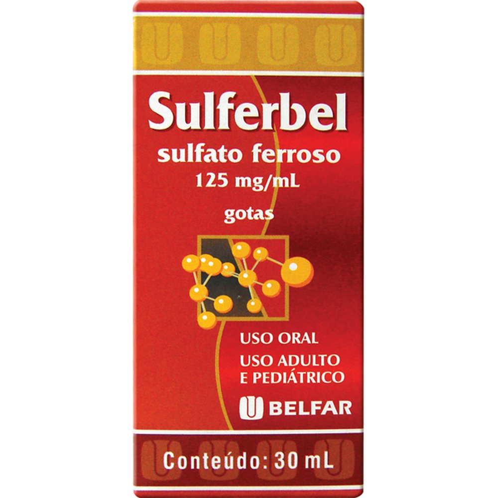 Sulferbel 25Mg Solução Frasco Gotas 30Ml - BELFAR
