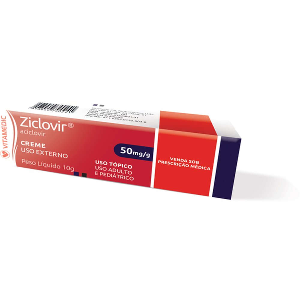 Ziclovir -Aciclovir- 5&#37; Creme Bisnaga 10 Gramas - VITAMEDIC