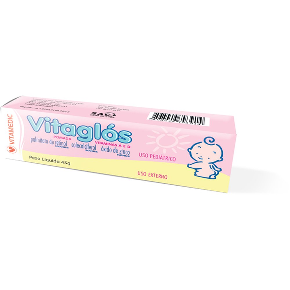 Vitaglos -5500-990-Ui-150Mg-G Pomada Bisnaga 45 Gramas - VITAMEDIC