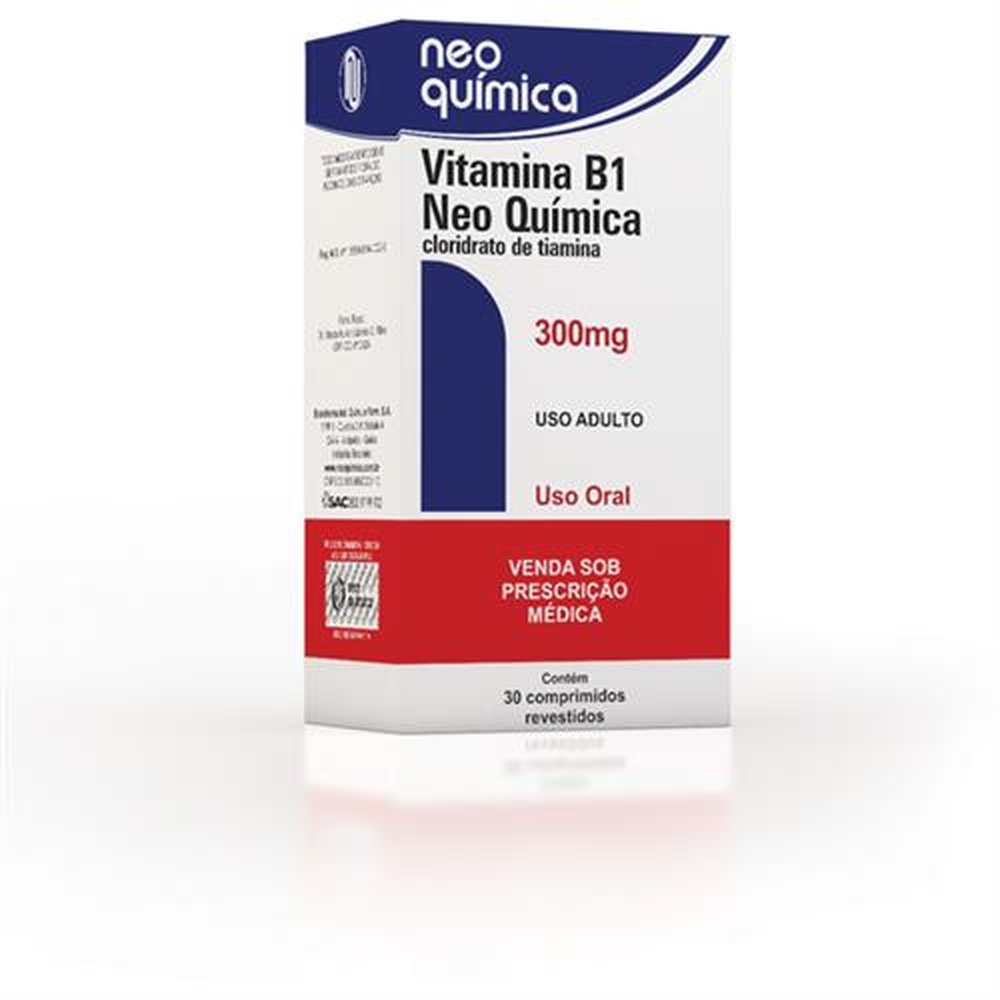 Vitamina B1 300Mg Caixa 30 Comprimido - NEO QUIMICA