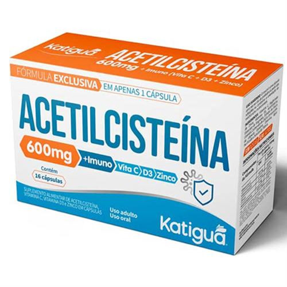 Acetilcisteina 600Mg Com 16 Capsula - KATGUA